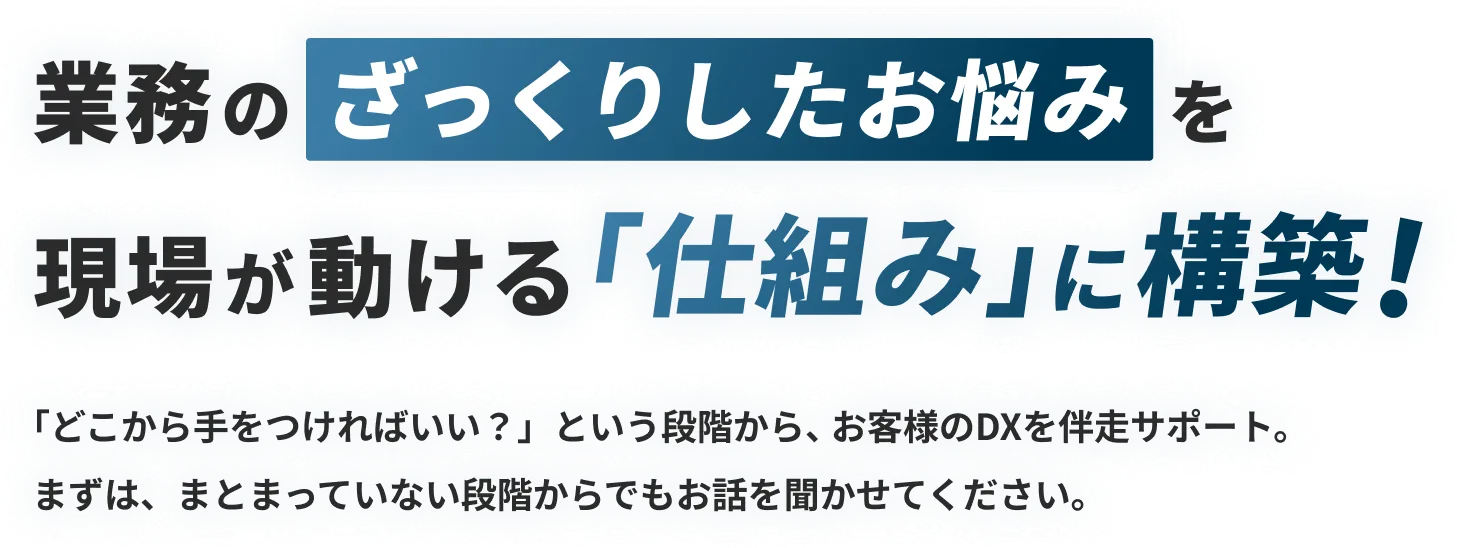 ざっくりした悩みから始めるDX・システム開発｜株式会社HIKE